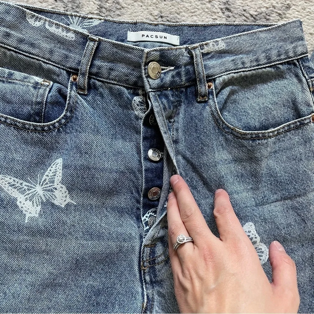 PacSun Butterfly Denim Ultra High Rise Slim Jeans